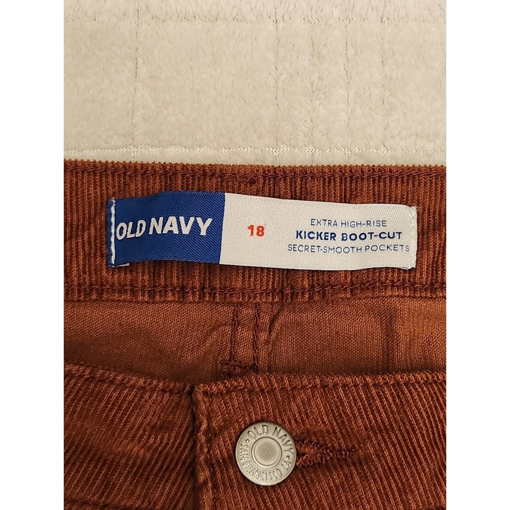Old‎ Navy Women's Corduroy Pants Extra High Rise Kicker Boot Cut Size 18 NWT - Picture 5 of 6